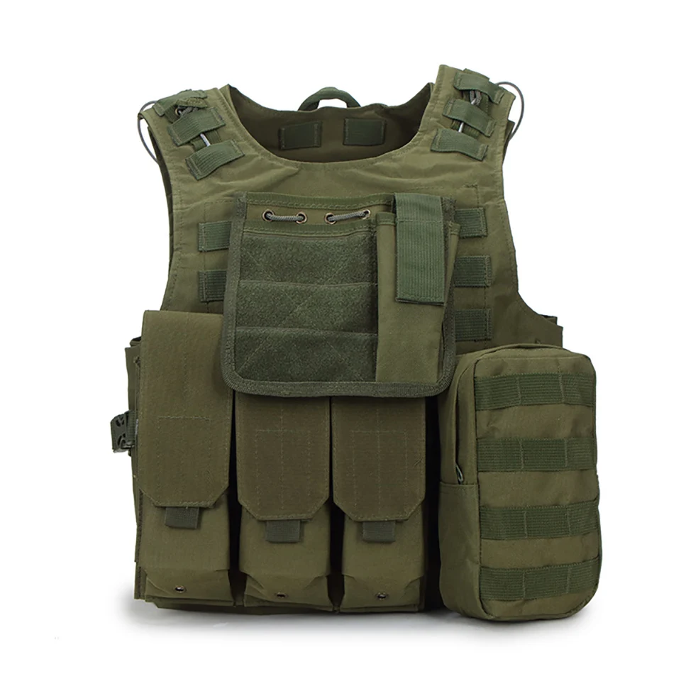 Camouflage Hunting Military Tactical Vest Wargame Body Molle Armor Hunting Vest CS SWAT Team Outdoor Jungle Equipment
