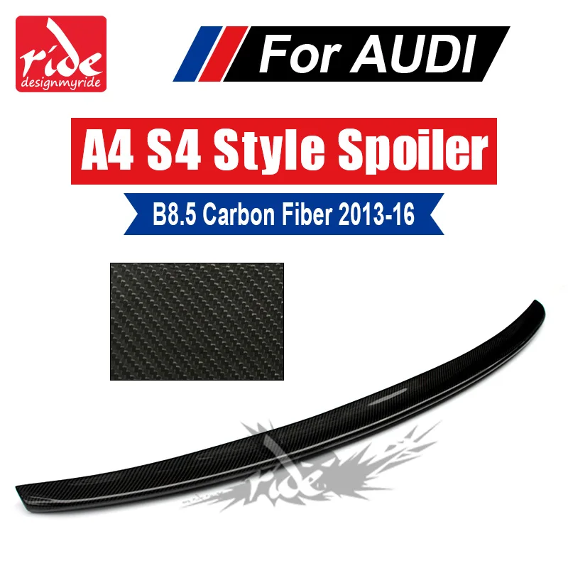 

For Audi A4 A4A A4Q High-quality Carbon Rear Spoiler B8.5 S4 Style Coupe Carbon Fiber Rear Spoiler Tail Rear Trunk Wing 2013-16