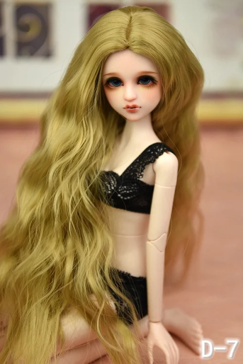 1/4 кукла парик/11 цветов длинные вьющиеся волосы парик высокая температура волокна аксессуары Косплей DIY для 1/4 Xinyi BJD SD куклы - Цвет: DP0092-7