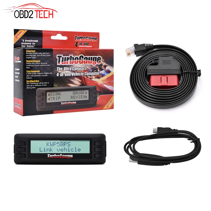 

Auto trip Computer Scan Tool Digital Gauge 4 in 1 Vehicle Computer OBDII/EOBD TurboGauge IV
