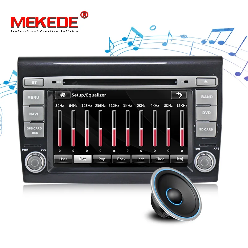 Flash Deal MEKEDE Car Multimedia Player GPS 2 Din Stereo System For Fiat/Bravo 2007-2012 for Radio am fm  USB 1080p 4