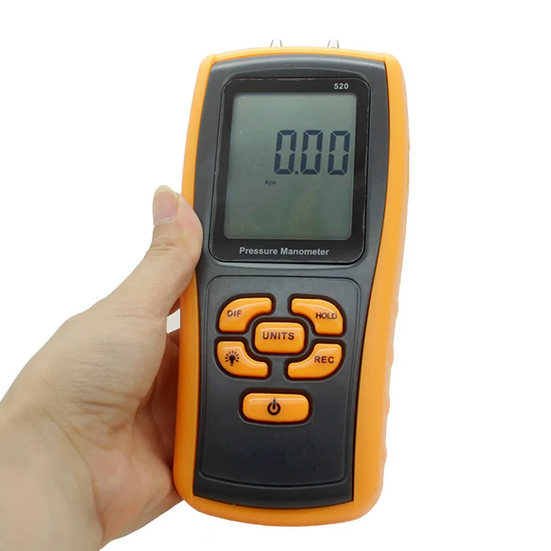 Измеритель давления портативный USB GM520 цифровой манометр диапазон измерения 35