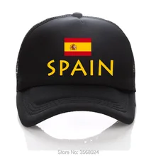 Футбольная бейсбольная кепка, Золотая испанская футбольная сетчатая Кепка для водителя грузовика, летние детские/мужские шапки с испанским флагом, солнцезащитная Кепка Для Взрослых, Снэпбэк