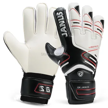 

free shipping goal keeper gloves with finger protection thick ja383