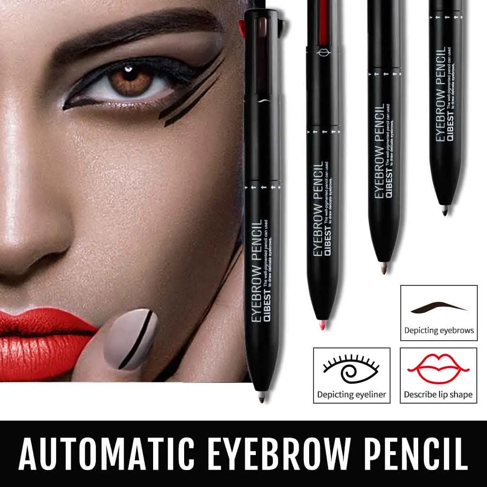 

4 in 1 Multi-functional Automatic Eyebrow Pencil Eye liner Lip Liner Waterproof Long-wearing Easy To Wear Eyebrow Enhancers