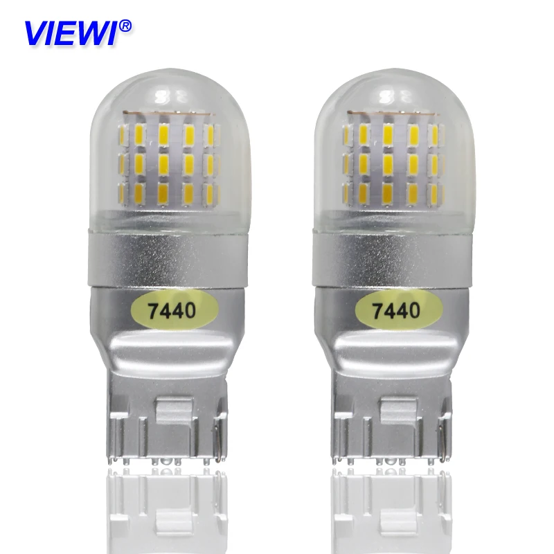 Viewi 2x Canbus T20 7440 W21W W21/5 Вт 7443 светодио дный тормозной обратного света сигнальные