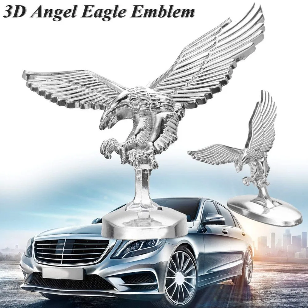 3D эмблема Ангел Орел Авто Передняя крышка автомобиля хромированная капота