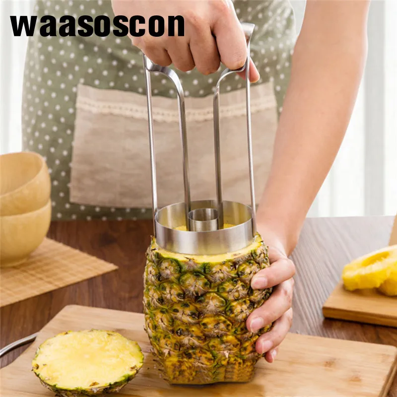 

Stainless Steel Fruit Pineapple Slicer Peeler Cutter Kitchen Fruit Tool Easy Tool Pineapple Peeler Cut Device