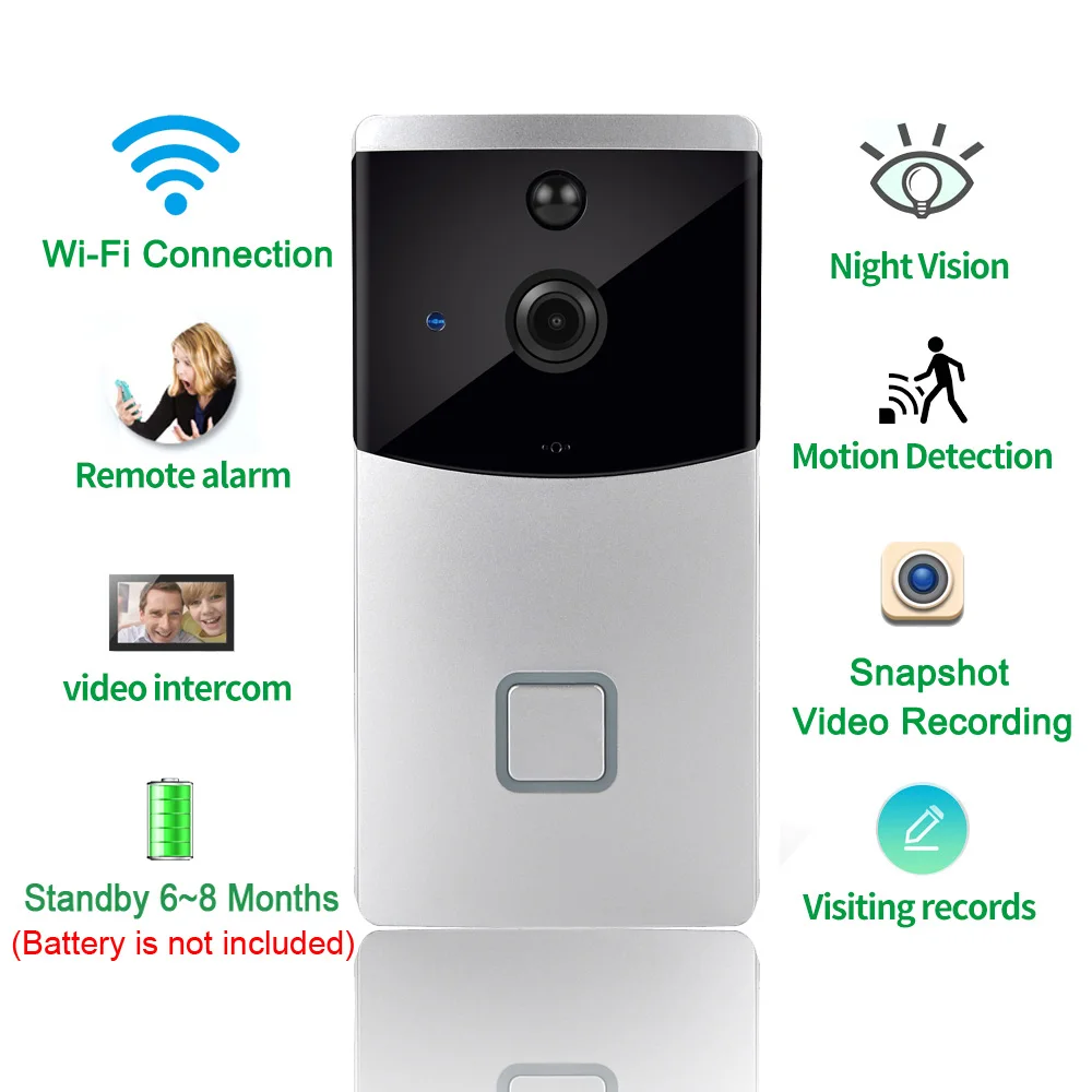 CUSAM беспроводной домофон видео дверной звонок Wifi Smart 720P HD камера дверной звонок двухстороннее аудио ночное видение датчик движения