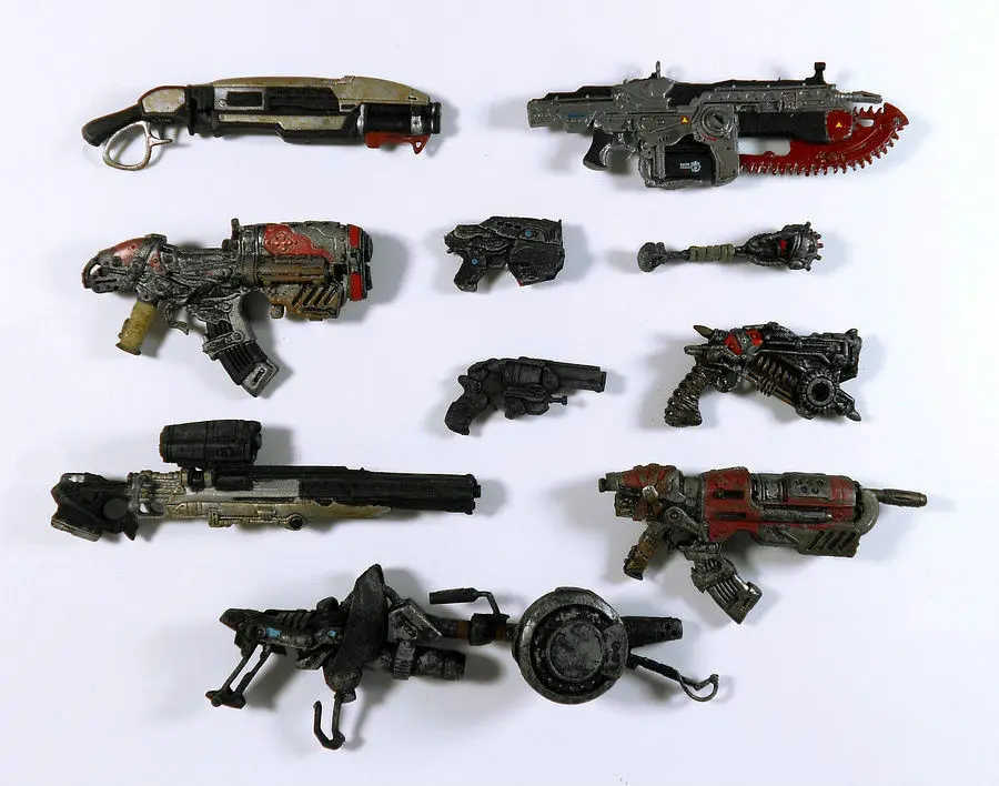 Details about   Lot of 6 pcs Weapons accessories for 7'' Gears Of War Action Figure Rare Toy kid 