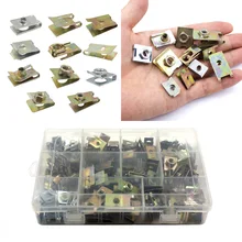 Vis autotaraudeuse fixe en métal de Type U pour garde-boue, panneau de feuilles de pare-chocs, fixation automatique, boîte à Clips en métal