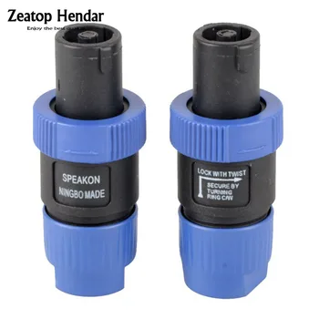 

25PCS Speakon 4 Pin Male Plug Compatible Audio Cable Connector Blue Color