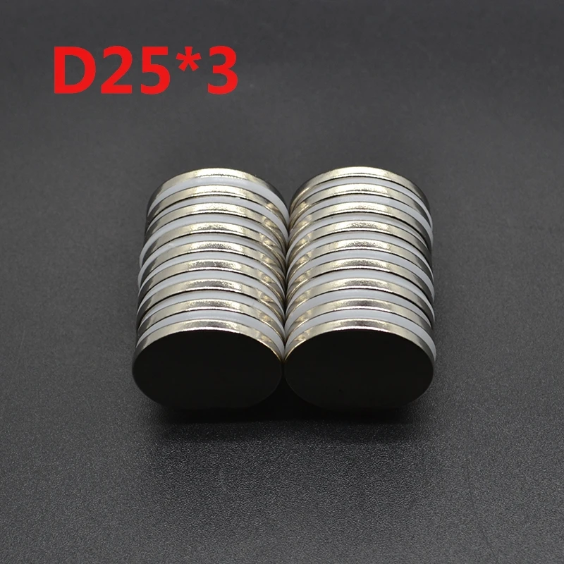 20 шт. 25x3 мм сильный неодимовый магнит N35 25*3 мм Круглый Редкоземельные постоянные магниты 25x3 мм