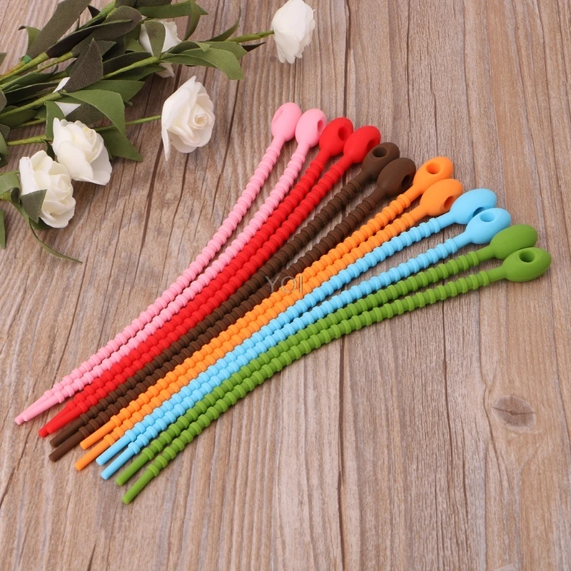 

10PCS Silicone Bag Ties Cable Management All Purpose Multi Use Bag Clip