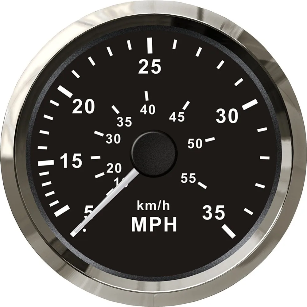 

1pc Vapour-Pressure Type Speed Chart Speedometers 0-35MPH Speed Odometers 0-55km/h for Auto Boat With Pitot Tube