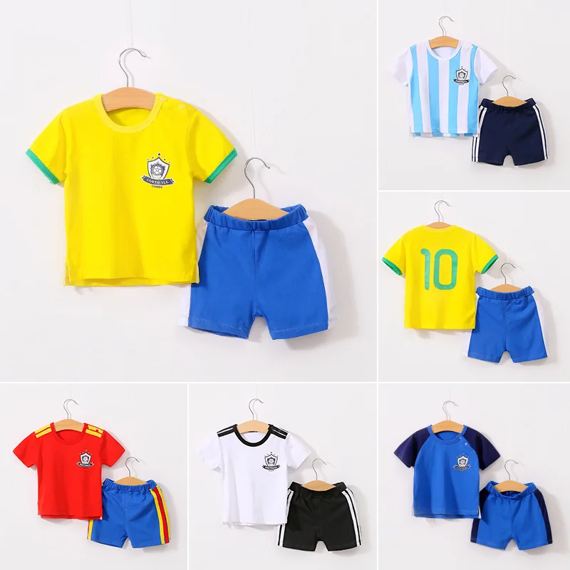 Children's clothing summer new style football clothes sweat cotton