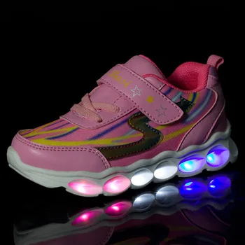

Children Casual Shoes Children's Shoes kids outdoor sport shoes children lighted PU running shoes 2018 hook&loop cushioning new