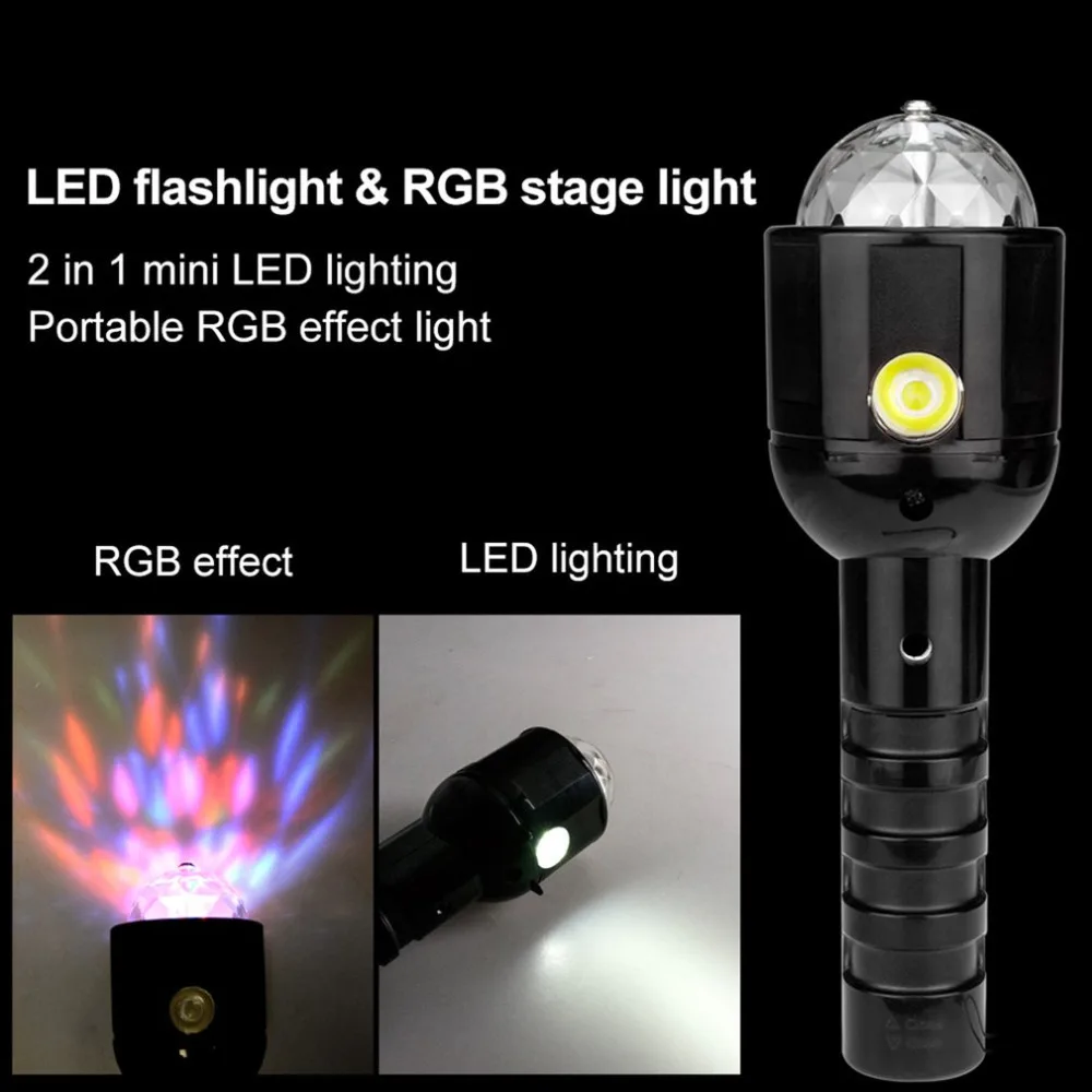 

Handheld Stage Light Party Disco LED Magic Crystal Ball Strobe Lamp