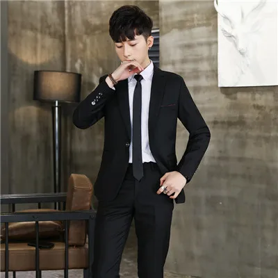4-color-Male-Blazers-and-Suit-Trousers-Pure-Color-Men-Sets
