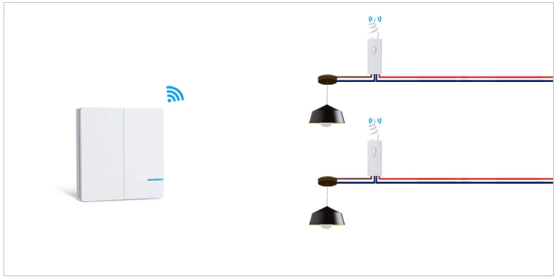 WiFi беспроводной светильник с дистанционным управлением Tuya Smart Life RF настенный выключатель водонепроницаемый Alexa Echo Google Home Голосовое управление