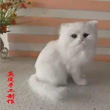 WYZHY животные из искусственного меха моделирование персидский кот ремесла украшения дома подставки для фотографий 18X12X16 см