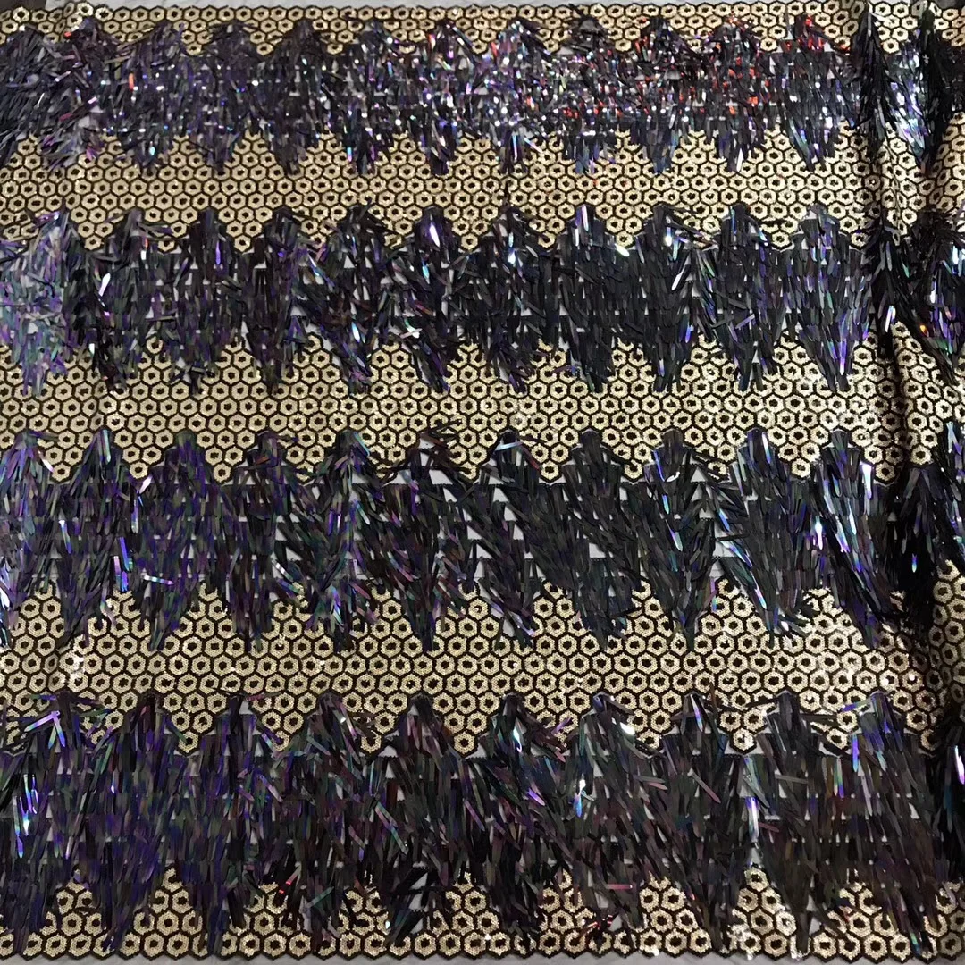 Африканская кружевная ткань цвета шампанского, Кружевная аппликация, высокое качество, тюль, кружевная ткань, африканская кружевная ткань для невесты, 5 ярдов, J2060