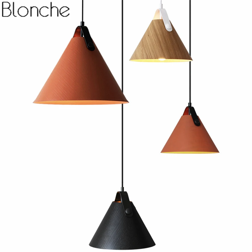 

Nordic Wood Pendant Lights Led Hanging Lamp Modern Indusrtial Hanglamp for Dining Room Bedroom Kitchen Fixtures Luminaire Decor