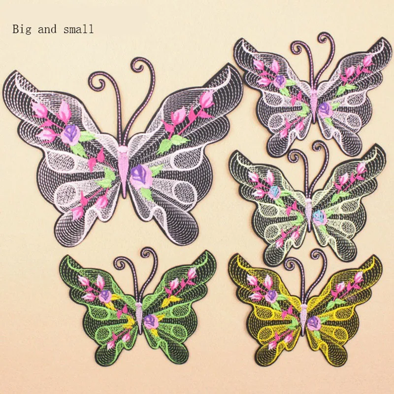 Butterfly Stickers Transfert a-Level Lavable Iron On Applique À faire soi-même Vêtements décors