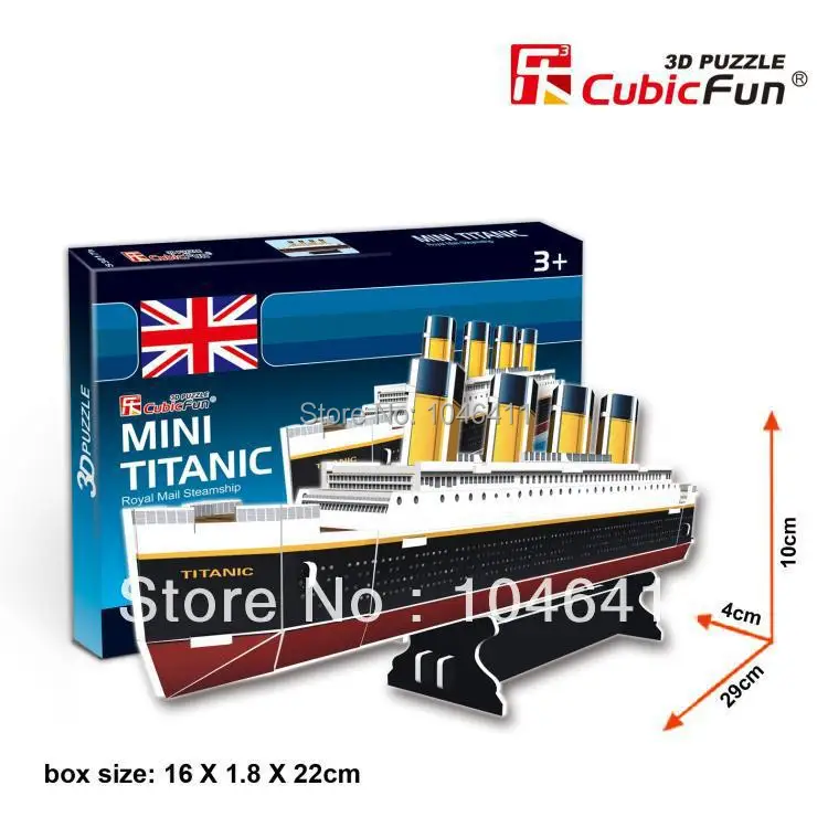 

Mini Titanic CubicFun 3D educational puzzle Paper & EPS Model Papercraft Home Adornment for christmas gift
