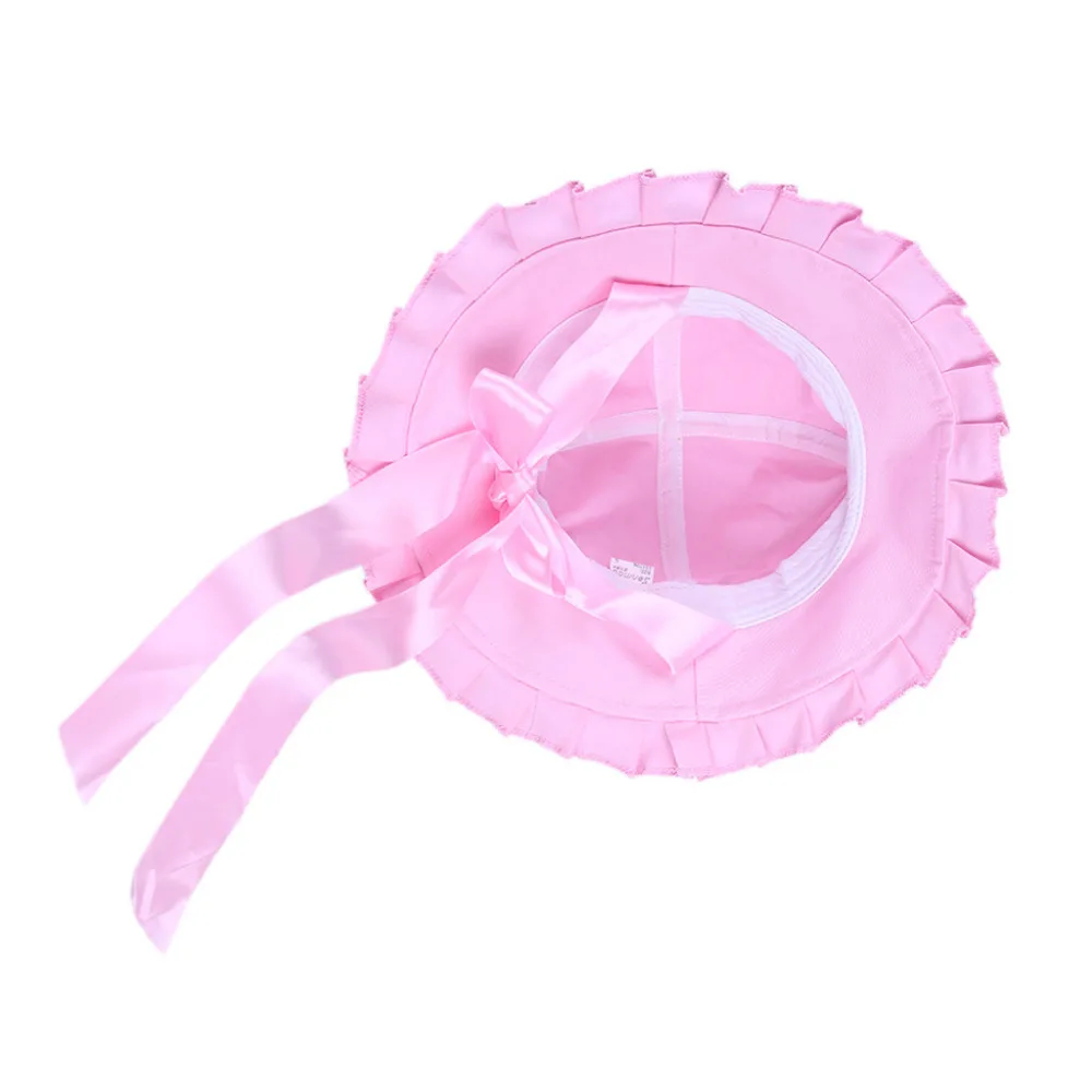 2019 Woman summer sunscreen pretty beach hat bow tie basin sexy beach hat cotton foldable seaside sportsbeach hat girl 40J5 (11)