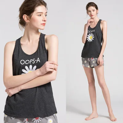 

HaloSweet 2018 Summer Cotton Sleepwear Women Nightgowns Pajamas Suit Home Clothes For Women Indoor Clothing Shorts