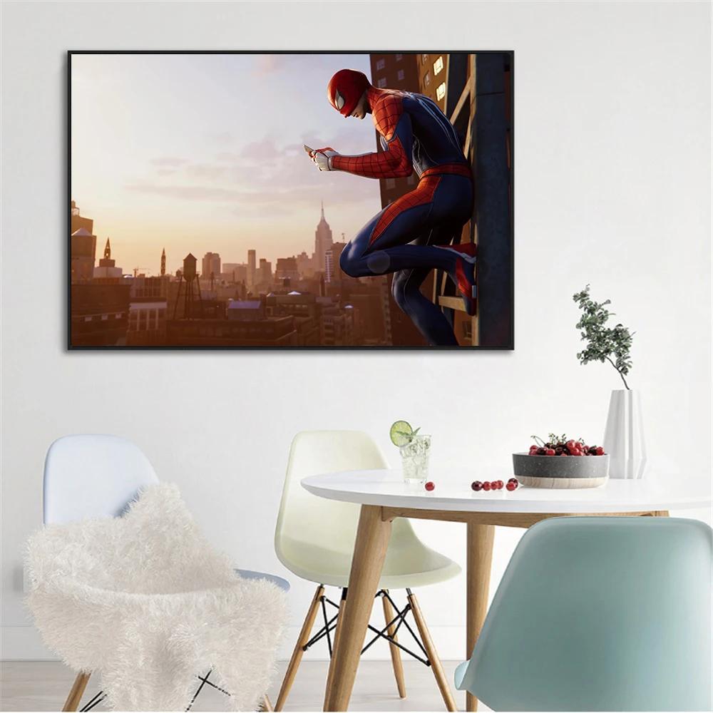 

Posters Wall Art Canvas Painting Amazing Spider-Man Super hero Spiderman Cartoon Painting Home Decor For Living Room Cuadros