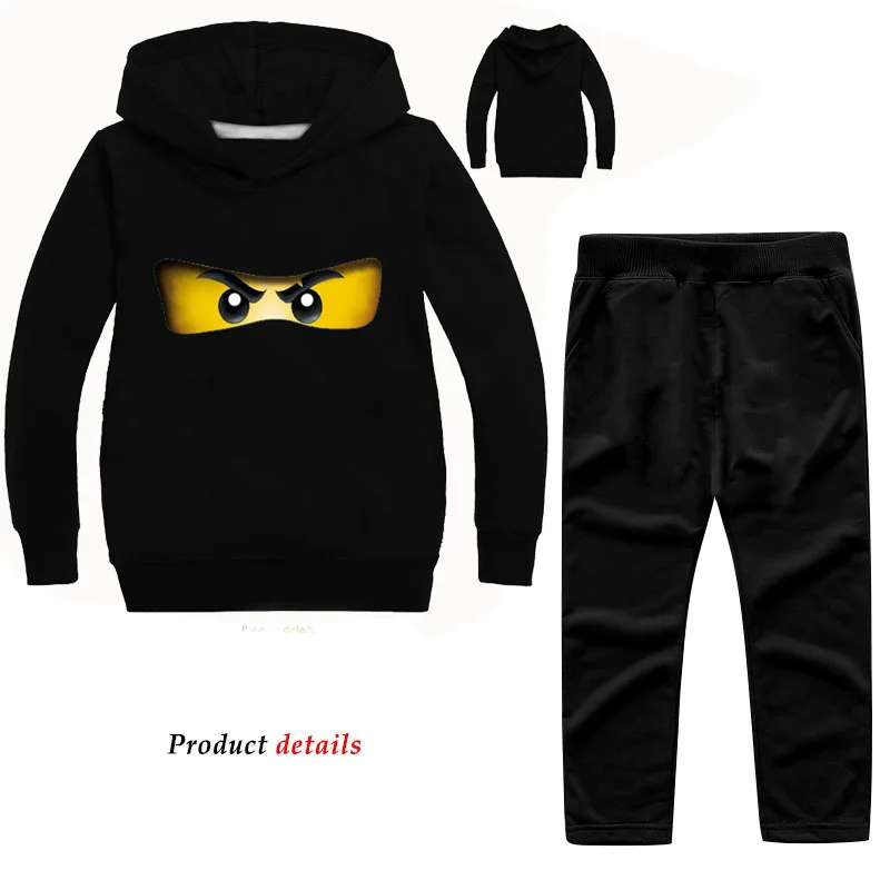 2-14Y Boys Sets 2018 Ninjago Costume Legoes Clothing Set Baby Boy Clothes Girls Boutique Outfits Hip Hop Clothing Kids Suits