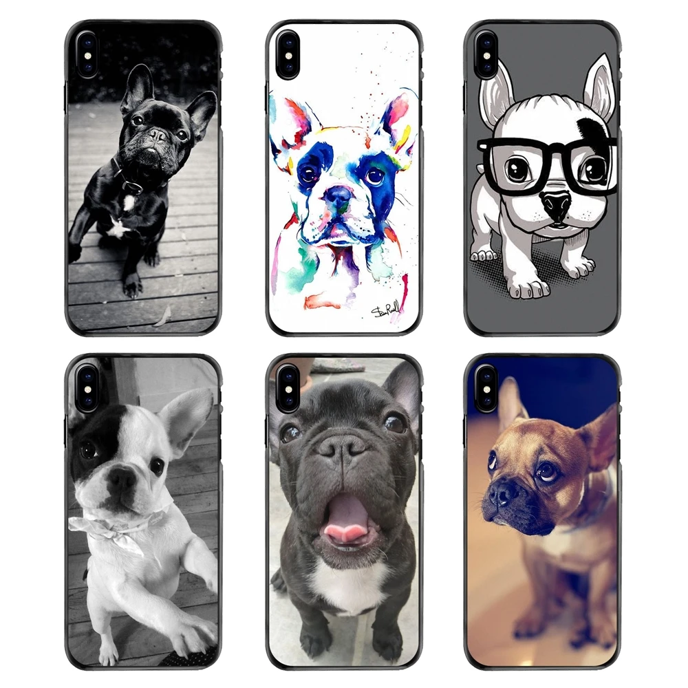 

whimsical colorful french bulldog Dogs puppy Phone Covers For iPhone 4 4S 5 5S 5C SE 6 6S 7 8 Plus X XR XS Max iPod Touch 4 5 6