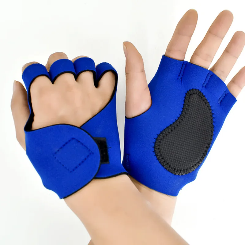 Gym Hand Pads Fitness Fingerless Gloves Strech Nylon Body Building