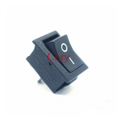 5 шт. 2Pin оснастки кнопка вкл/OFF желобковый выключатель диспенсер для воды переключатель электронные весы переключатель SPST KCD1-101 250V 6A 125V 10A czyc - Цвет: Черный