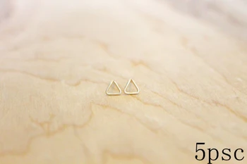 

Filled Triangle Stud Earrings 5pcs Tiny Minimalist Wire Wrapped Earring Geometric Small Studs wholesale