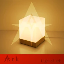 Ковчег Свет Современный дизайн Nordic американский кантри светодиод дерево Ice CUBE настольная лампа home decor книга лампы ночной Светильник