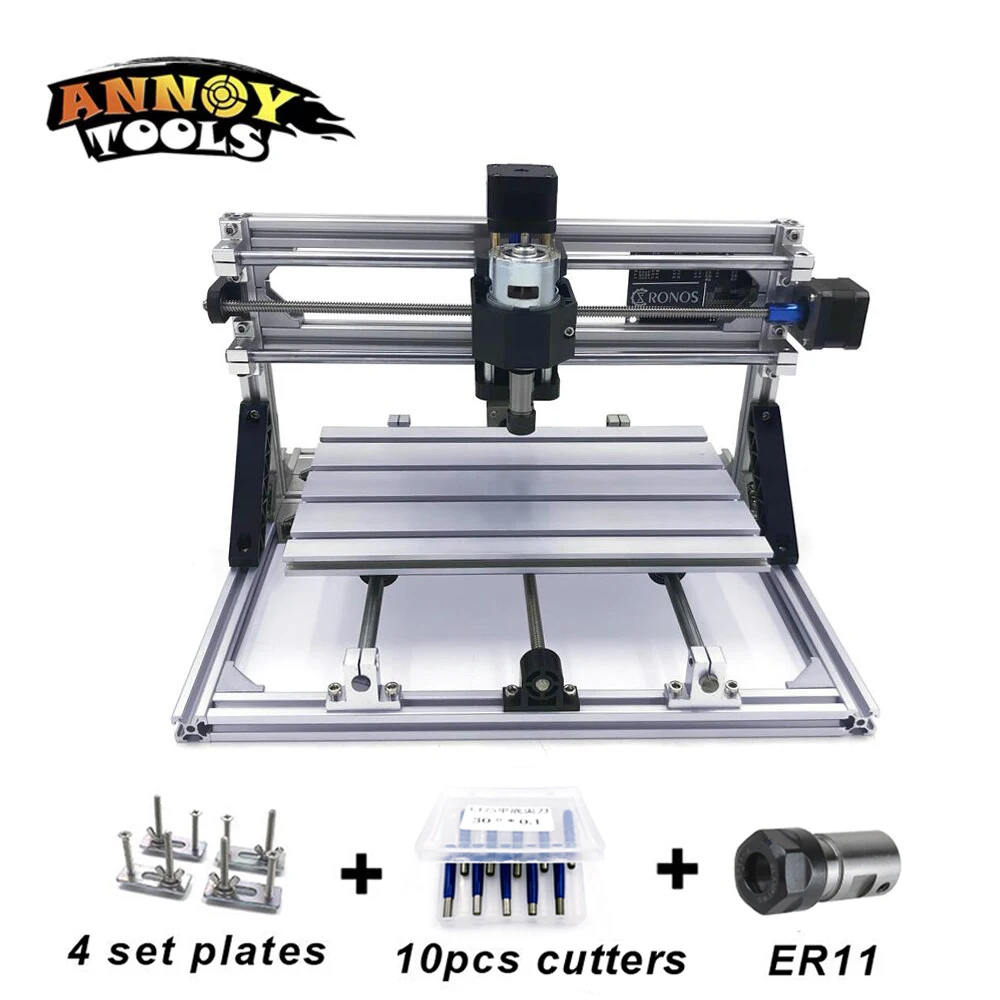 CNC3018 с ER11 GRBL1.1 DIY гравировальный станок с ЧПУ аксессуары, лазерный резак PCB ПВХ фрезерный станок, деревянный маршрутизатор CNC 3018