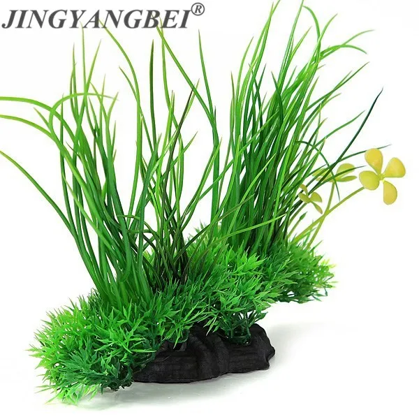 Aquarium Fish Tank Green Sprouts Leeks Plants Ornament Artificial Grass