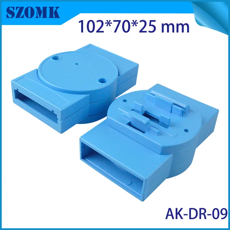 

1 piece Blue color din rail plastic electronics housing electrical box pcb 102x70x25mm