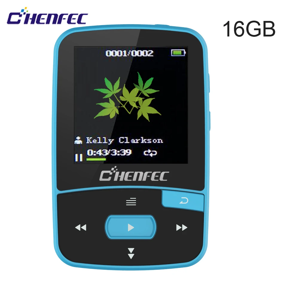 Portable Bluetooth MP3 Player 16GB Clip Sports Running 1.5 Inch Screen