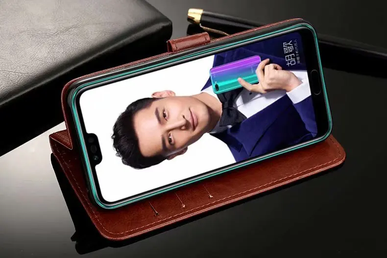 25 шт./лот кожаный чехол бумажник в виде книги Crazy Horse Lines для Samsung A9 2018 A7 A6S star Pro Lite
