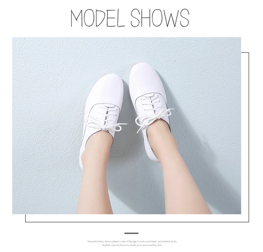 LZJ Spring women oxford shoes ballerina flats shoes women genuine leather shoes moccasins lace up loafers white shoes 35-44