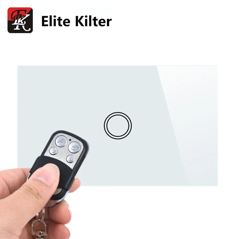 

Remote Control Touch Switch US Standard Panel Smart Touch Wall Light Switch 1 Gang 1 Way