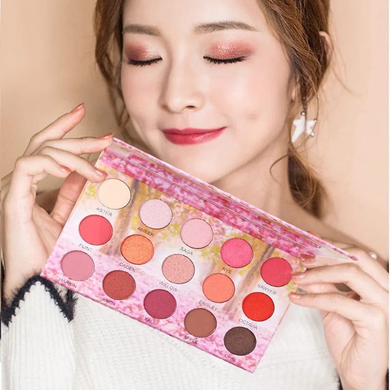 

15 Colors Eyeshadow Pearlescent Matte Not Blooming Girl Eyeshadow QS888