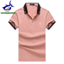 Бренд TACE& SHARK, индивидуальная рубашка поло с отворотом, Camisa Masculina, модная мужская рубашка поло, деловая Повседневная однотонная мужская рубашка 3XL
