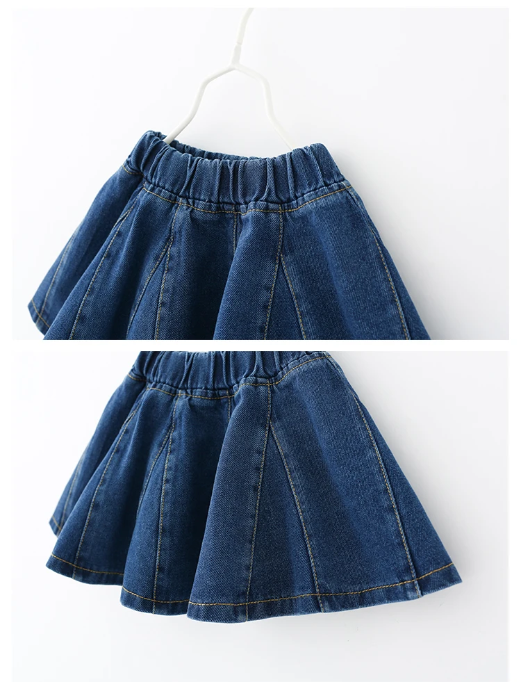 DZIECKO/юбки для маленьких девочек, джинсовые юбки-американки, коллекция года, детские летние юбки, джинсовые мини-юбки с эластичной резинкой на талии, танцевальная повседневная одежда
