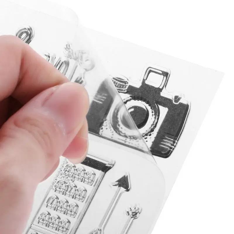 

Camera DIY Silicone Clear Stamp Cling Seal Scrapbook Embossing Album Decor Craft