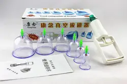 Вакуумные Банки Терапии 6 шт. hijama чашки китайский Вакуумные Банки Комплект вытащить вакуумный аппарат терапии отдохнуть массажеры